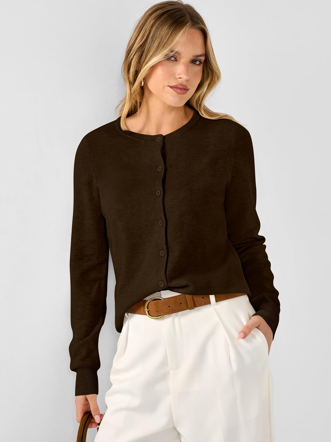 image:imageANRABESS Cardigan Sweaters for Women Lightweight Fall OutfitsCoffee