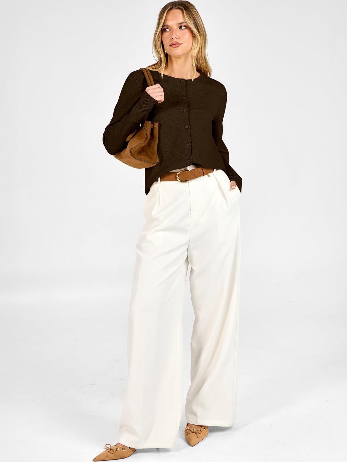 image:imageANRABESS Cardigan Sweaters for Women Lightweight Fall OutfitsCoffee