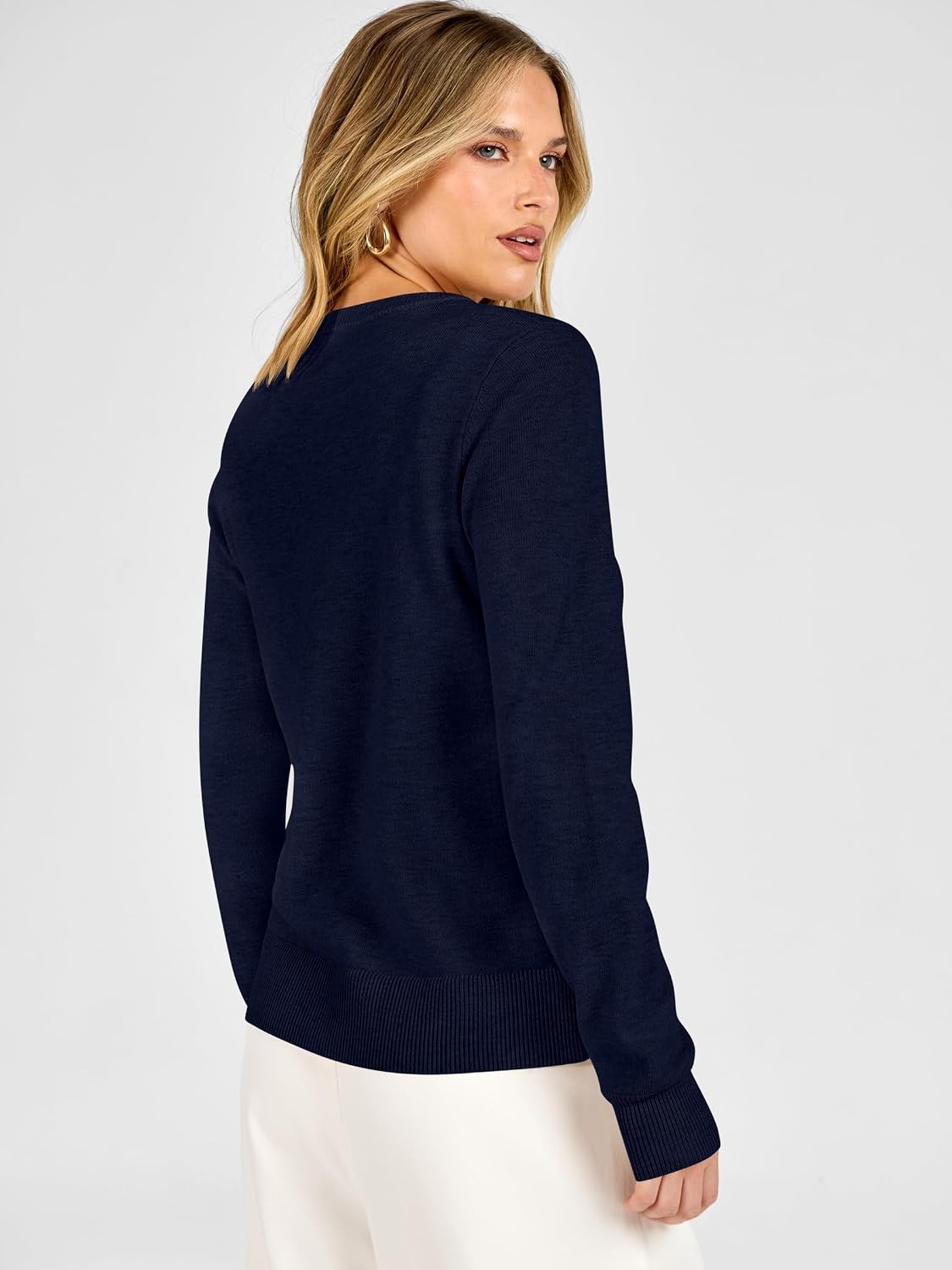 image:imageANRABESS Cardigan Sweaters for Women Lightweight Fall OutfitsNavy Blue