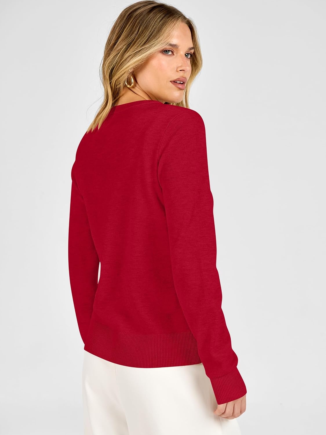 image:imageANRABESS Cardigan Sweaters for Women Lightweight Fall OutfitsRed
