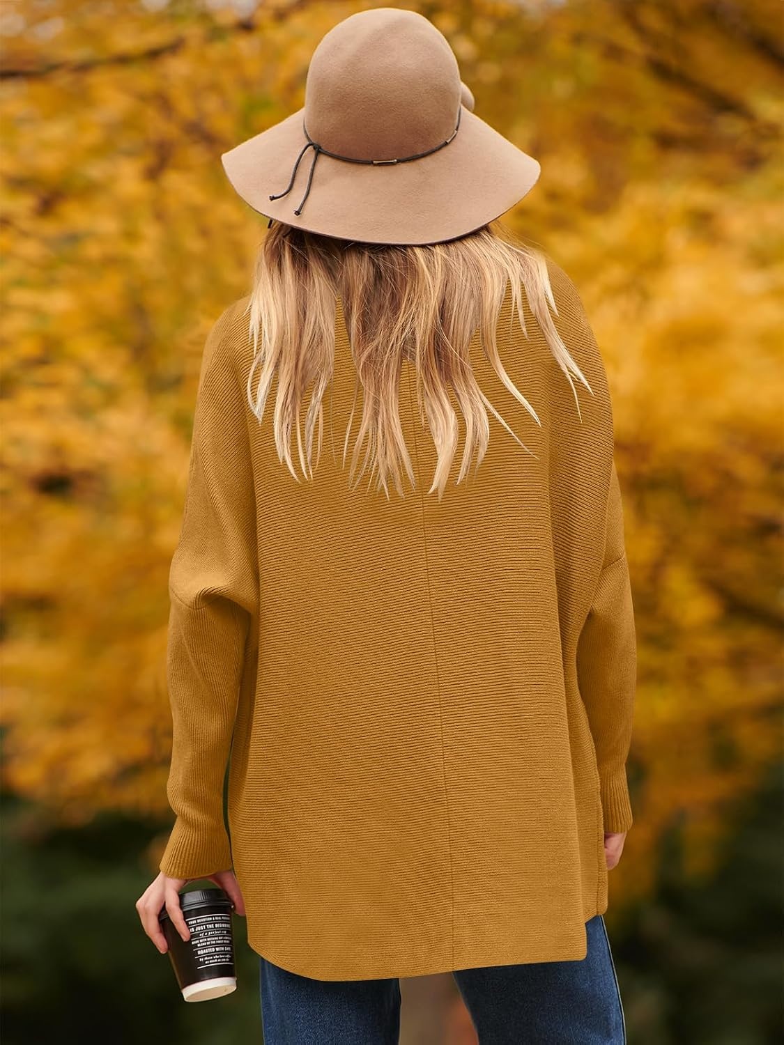 image:imageANRABESS Women Oversized Turtleneck Sweater Batwing Tunic Tops Fall OutfitsCamel