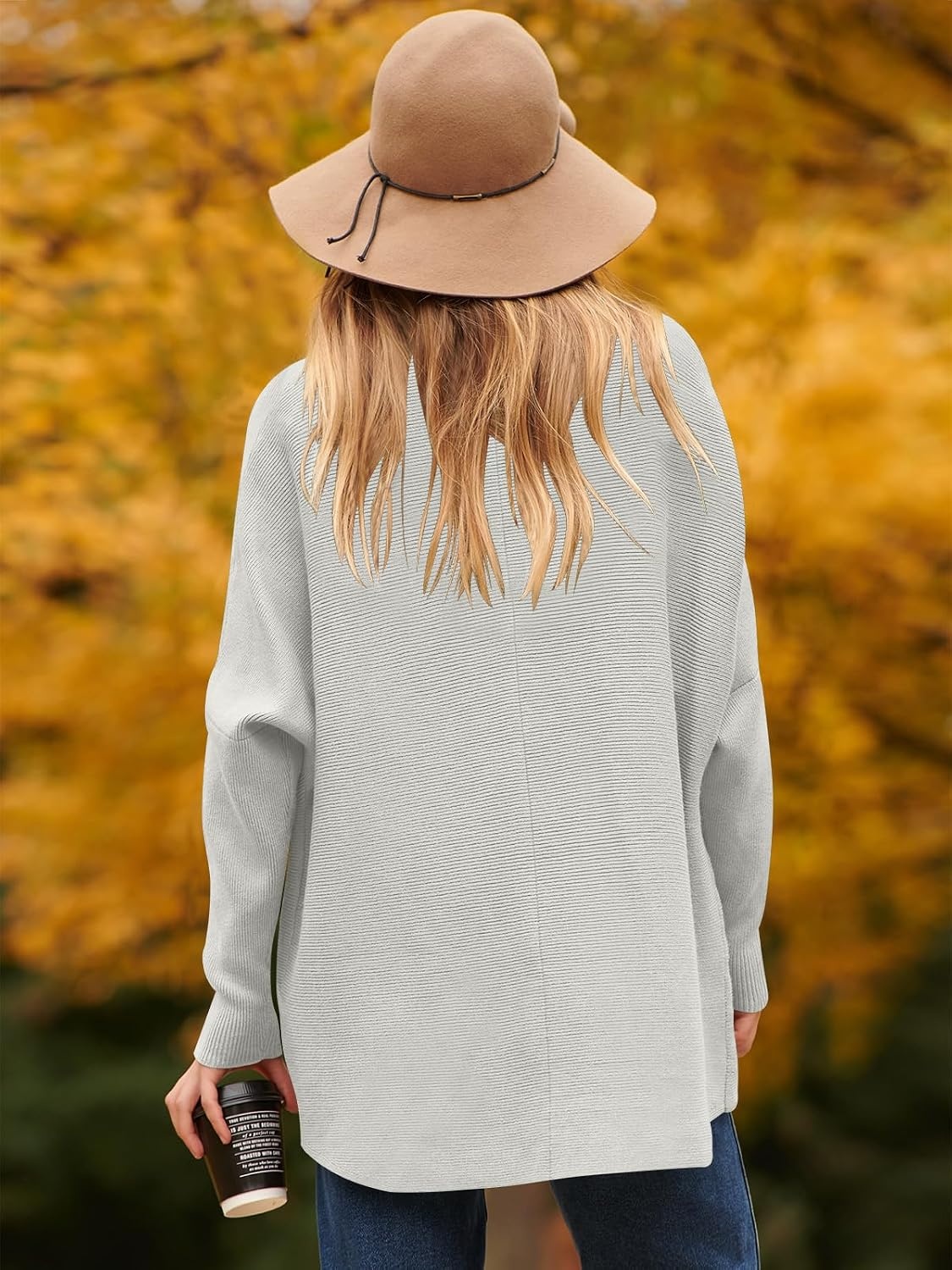 image:imageANRABESS Women Oversized Turtleneck Sweater Batwing Tunic Tops Fall OutfitsGrey