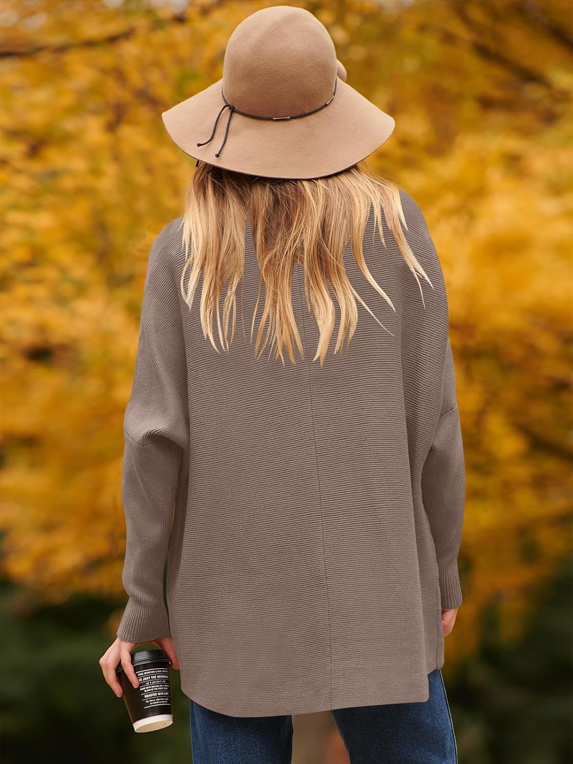 image:imageANRABESS Women Oversized Turtleneck Sweater Batwing Tunic Tops Fall OutfitsMutmeg