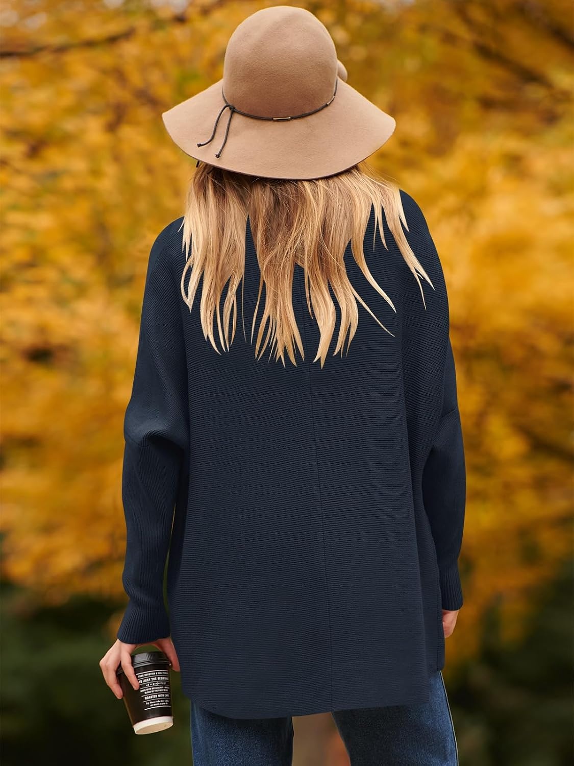 image:imageANRABESS Women Oversized Turtleneck Sweater Batwing Tunic Tops Fall OutfitsNavy Blue