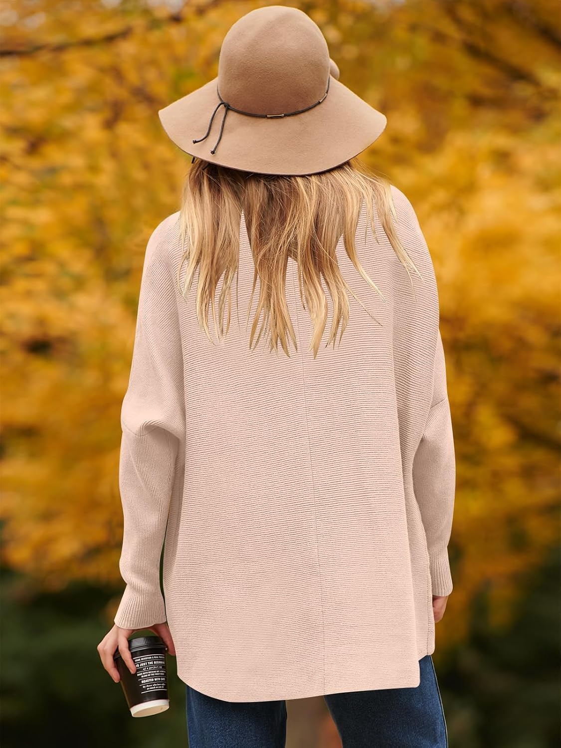 image:imageANRABESS Women Oversized Turtleneck Sweater Batwing Tunic Tops Fall OutfitsPink