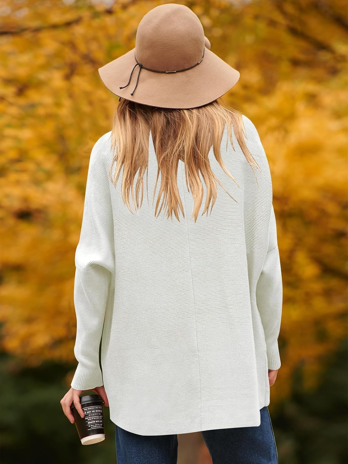 image:imageANRABESS Women Oversized Turtleneck Sweater Batwing Tunic Tops Fall OutfitsWhite
