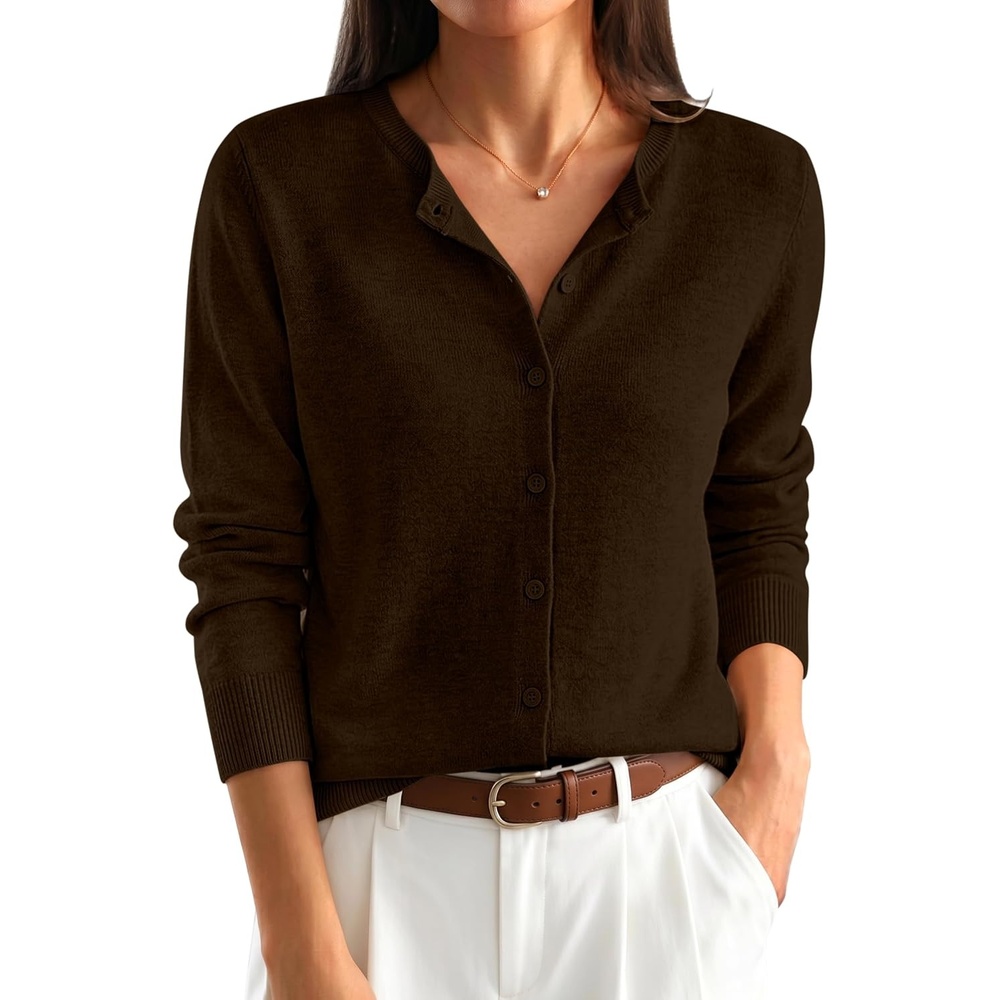 image:imageANRABESS Cardigan Sweaters for Women Lightweight Fall OutfitsCoffee