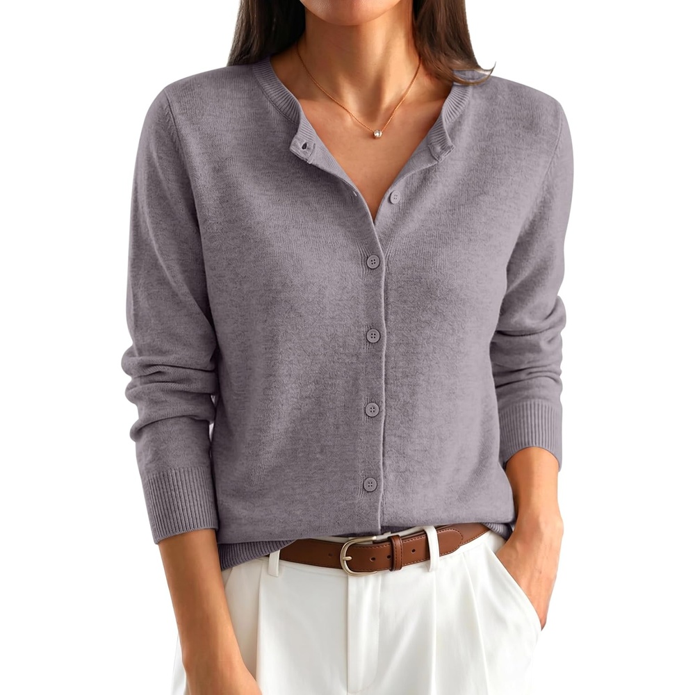 image:imageANRABESS Cardigan Sweaters for Women Lightweight Fall OutfitsNutmeg