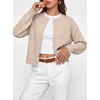 ANRABESS Cardigan Sweaters for Women 2026 Fall Outfits(Light Khaki)