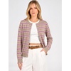 ANRABESS Cardigan Sweaters for Women Lightweight Fall Outfits(Apricot Beige Pink Stripe)