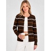 ANRABESS Cardigan Sweaters for Women Lightweight Fall Outfits(Coffe Orange Stripe)