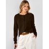 ANRABESS Cardigan Sweaters for Women Lightweight Fall Outfits(Coffee)