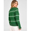 ANRABESS Cardigan Sweaters for Women Lightweight Fall Outfits(Green Beige Stripe)
