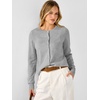 ANRABESS Cardigan Sweaters for Women Lightweight Fall Outfits(Grey)