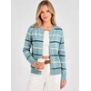 ANRABESS Cardigan Sweaters for Women Lightweight Fall Outfits(Light Blue Stripe)