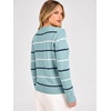 ANRABESS Cardigan Sweaters for Women Lightweight Fall Outfits(Light Blue Stripe)
