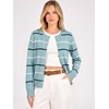 ANRABESS Cardigan Sweaters for Women Lightweight Fall Outfits(Light Blue Stripe)