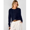 ANRABESS Cardigan Sweaters for Women Lightweight Fall Outfits(Navy Blue)