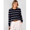 ANRABESS Cardigan Sweaters for Women Lightweight Fall Outfits(Navy Bule Pink Stripe)