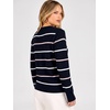 ANRABESS Cardigan Sweaters for Women Lightweight Fall Outfits(Navy Bule Pink Stripe)