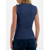 ANRABESS Ribbed Tank Tops for Women Ruffle Style(Blue)