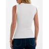 ANRABESS Ribbed Tank Tops for Women Ruffle Style(Cream White)