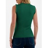 ANRABESS Ribbed Tank Tops for Women Ruffle Style(Green)