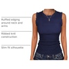 ANRABESS Ribbed Tank Tops for Women Ruffle Style(Navy Blue)