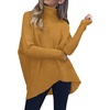 ANRABESS Women Oversized Turtleneck Sweater Batwing Tunic Tops Fall Outfits(Camel)