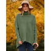 ANRABESS Women Oversized Turtleneck Sweater Batwing Tunic Tops Fall Outfits(Celadon)