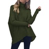 ANRABESS Women Oversized Turtleneck Sweater Batwing Tunic Tops Fall Outfits(Dark Green)