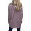 ANRABESS Women Oversized Turtleneck Sweater Batwing Tunic Tops Fall Outfits(Dark Purple)