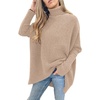 ANRABESS Women Oversized Turtleneck Sweater Batwing Tunic Tops Fall Outfits(Deep Apricot)