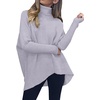 ANRABESS Women Oversized Turtleneck Sweater Batwing Tunic Tops Fall Outfits(Lavender)