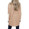 ANRABESS Women Oversized Turtleneck Sweater Batwing Tunic Tops Fall Outfits(Pink White)