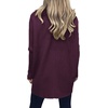 ANRABESS Women Oversized Turtleneck Sweater Batwing Tunic Tops Fall Outfits(Purple)