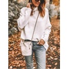 ANRABESS Women Oversized Turtleneck Sweater Batwing Tunic Tops Fall Outfits(White)