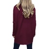 ANRABESS Women Oversized Turtleneck Sweater Batwing Tunic Tops Fall Outfits(Wine Red)