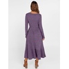 ANRABESS Womens Fall Long Sleeve Midi Dress(Purple)