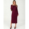 ANRABESS Womens Long Sleeve Midi Sweater Dress Bodycon Fall Dresses(Burgundy)