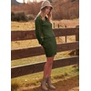 ANRABESS Womens Long Sleeve Turtle Neck Fall Bodycon Mini Sweater Dresses(Army Green)