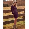 ANRABESS Womens Long Sleeve Turtle Neck Fall Bodycon Mini Sweater Dresses(Deep Purple)
