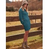 ANRABESS Womens Long Sleeve Turtle Neck Fall Bodycon Mini Sweater Dresses(Denim Blue)