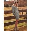 ANRABESS Womens Long Sleeve Turtle Neck Fall Bodycon Mini Sweater Dresses(Light Gray Green)