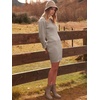 ANRABESS Womens Long Sleeve Turtle Neck Fall Bodycon Mini Sweater Dresses(Red Apricot)
