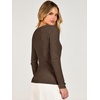 ANRABESS Women’s Long Sleeve V Neck Ribbed Sweaters Shirts(Brown)