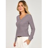 ANRABESS Women’s Long Sleeve V Neck Ribbed Sweaters Shirts(Nutmeg)