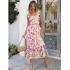 ANRABESS Womens Summer Sleeveless Maxi Dress Square Neck Smocked Boho Casual Ruffle Strap Flowy A-Line Long Beach Sundress(Multicolour Floral)