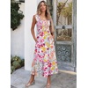 ANRABESS Womens Summer Sleeveless Maxi Dress Square Neck Smocked Boho Casual Ruffle Strap Flowy A-Line Long Beach Sundress(Multicolour Floral)