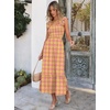 ANRABESS Womens Summer Sleeveless Maxi Dress Square Neck Smocked Boho Casual Ruffle Strap Flowy A-Line Long Beach Sundress(Print Yellow Purple)